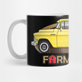 yellow farm truck Mug